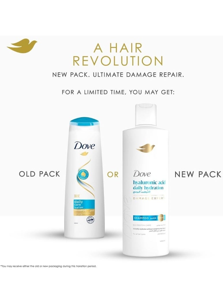 DOVE Shampoo, daily hydration, instantly hydrates without weighing hair down, 600ml - Image 3